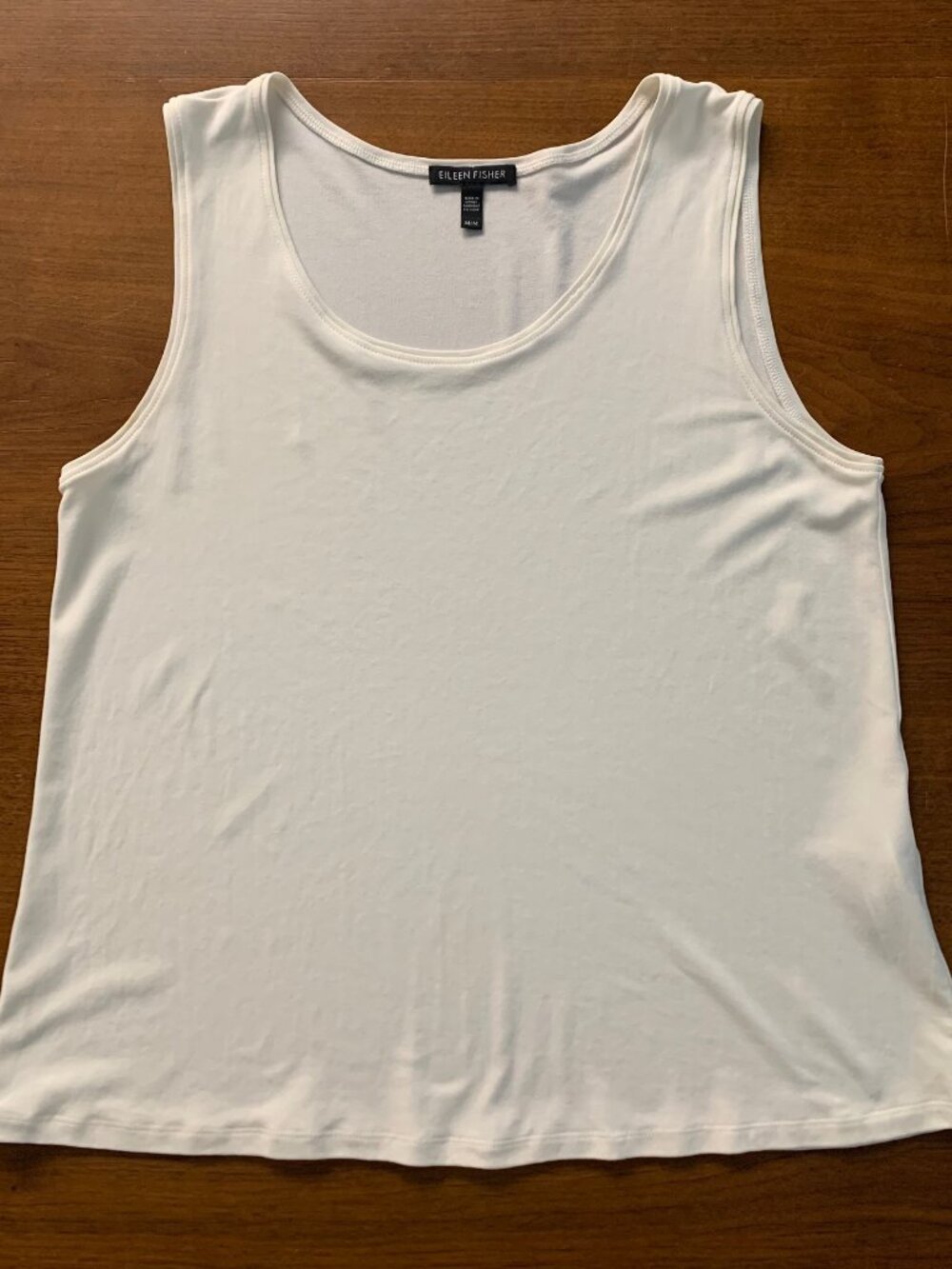 Eileen Fisher Women size M Cream 100% Silk Tank Top